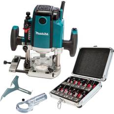 Makita rp1803/2 1/2" plunge router 240v/1650w with 12 piece cutter bit set