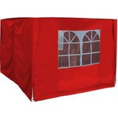 GreenBay Outdoor Garden Pop Up Gazebo Marquee Party Tent Canopy 4 Side Panels 2.5x2.5 m Red