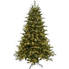 With Lighting Christmas Trees Fantasy Monarch Lit Green Christmas Tree 210cm