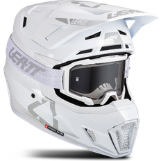 LEATT Crosshjelm m. Briller Moto 7.5, Hvid