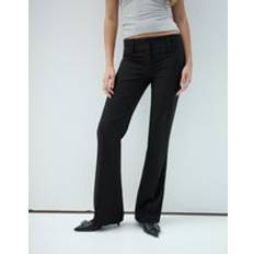 Nelly Super Low Waist Flare Suit Pant - Musta