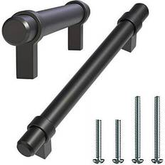 Alpine Hardware Premium Stainless Steel Bar Pull 25 Pack 3.75 H x 0.5 W x 1.375 D in Matte Black