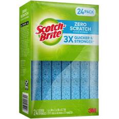 3M Zero Scratch Scrub Sponges 24 Pack 3m Individually Wrapped - Blue