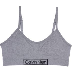 Calvin Klein Girls Underwear Calvin Klein Big Girls Seamless Ruched Crop Bra Heather Gray