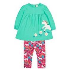 Frugi Baby Tilly Unicorn Organic Cotton Top and Leggings Set