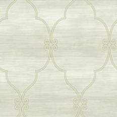 Wallquest Striped Scroll Cream Wallpaper Classic Stylish Acrylic Coated