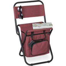 Red Camping Chairs B2X Campingstol med rød ryglæn