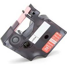 Label Tape Compatible With Dymo Rhino 4200 5000 5200 6000 1000 3000 Label Printer 12 mm White On Red Vinyl