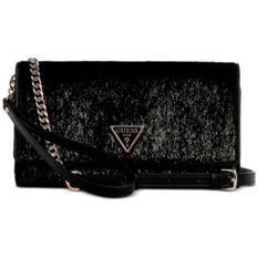 Guess Clutches Guess Glimmer Velvet Flap Clutch, Created For Macy's Black