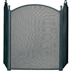 Fireplace Screens on sale 3 Fold Large Diameter Black Screen w Woven Mesh