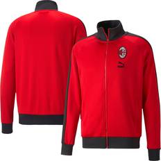 Jackets & Sweaters Puma Men's Red AC Milan ftblHeritage T7 Raglan Full-Zip Track Jacket