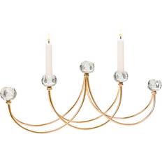 Metal Candlesticks, Candles & Home Fragrances Romimex Metal Glass 52 x 8 x 22 cm Candle Holder