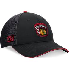 NHL Caps Fanatics NHL Adult Chicago Blackhawks 2024-2025 Draft Black Trucker Hat, Men's