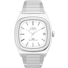 Timex Automatic 1983 E-Line Reissue 34mm Silver Dial Watch