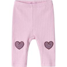 Bambino - Leggings Pantaloni Name It Leggings 'NBFOLBA' - verde scuro/malva/rosa/bianco