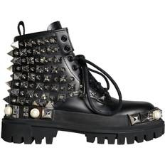 Dolce & Gabbana Hombre Botas Dolce & Gabbana Svarte Studded Combat Boots Black