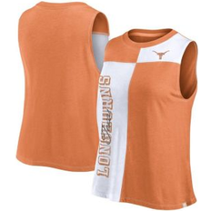 Orange Tank Tops Fanatics Women's Texas Orange/White Texas Longhorns Colorblock High Neck Tank Top Burnt Orange, White Burnt Orange/White