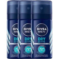 Nivea Men Pack Deodorants Dry Active Spray - 3 x 35 ml or 6 x 35 ml