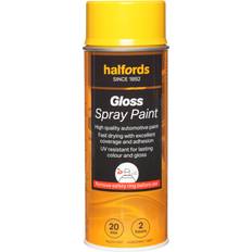 Halfords S5-130 Yellow Gloss Car Spray Paint 400 ml