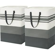 Bathroom Accessories Goodpick Large Laundry Hamper 2-Pack 75L Grey