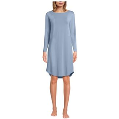 Nightgowns Lands' End Women's Cooling Long Sleeve Knee Length Sleepshirt Nightgown Pale slate blue XSmall