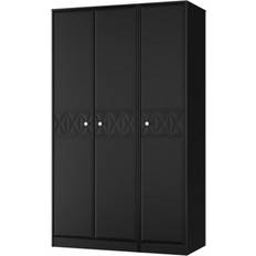 B&Q Furniture B&Q Ready Assembled Contemporary Black Tall Triple 1960 mm 1108 mm W Wardrobe