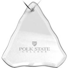 Glass Christmas Tree Ornaments Jardine Polk State College Eagles 3.25'' x 3.75'' Glass Christmas Tree Ornament