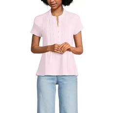 Lands' End XL Blouses Lands' End Women's Lightweight Jersey Button Pintuck Top