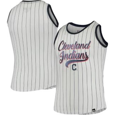 Girls Tank Tops Children's Clothing New Era Big Girls White, Navy Cleveland Guardians Pinstripe Tank Top White, Navy White/Navy