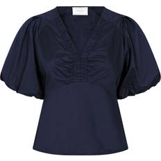 Elastan / Lycra / Spandex Bluser Neo Noir Irina Poplin Blouse - Navy