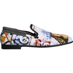 Dolce & Gabbana Multicolored Low Shoes Dolce & Gabbana Loafers, male, Multicolor, Majolica Print Loafers