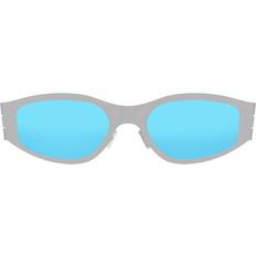 8113 Beshocked Folding Sunglasses - Brushed Silver
