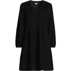 Lands' End L Dresses Lands' End Pinwale Cord V Neck Dress