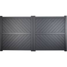 B&Q Gates B&Q Aluminium Double Swing Gate 3250 x 1600 mm Grey