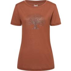 Merino Wool T-shirts super.natural Super.Natural Damen Tree Of Knowledge T-Shirt braun