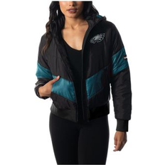 Jackets & Sweaters The Wild Collective Women's Black Philadelphia Eagles Puffer Full-Zip Hoodie