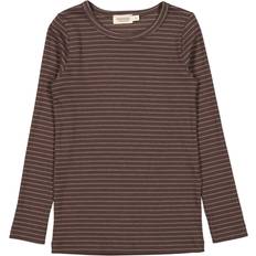 Modal Bluser & Tunikaer MarMar Copenhagen Tani modal rib bluse Brun år/104