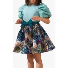 Multicoloured Skirts Children's Clothing Angel & Rocket Kids' Jacquard Floral Tutu Skirt, Multi