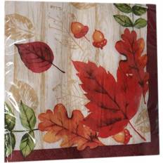 Beige Paper Napkins Party Creations 16-Count Lush Leaves Luncheon Napkins