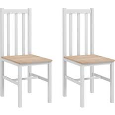 Ebern Designs Kitchen Chairs Ebern Designs Wadine Solid Wood Side 17.7" H X 15.2" W X 17.1" D Kitchen Chair