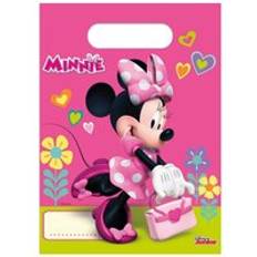Papeles de regalo Disney Mens Pink Minnie Mouse Party Bags Pack 6