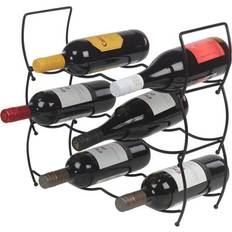 Metal Wine Racks Urbnliving Height 15 cm 3 pc Stackable Bottle Storage 12 Bottle Wine Rack