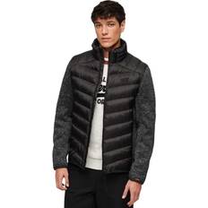 Superdry Herre Overtøj Superdry Storm Knit Hybrid Padded Jacket - Sort