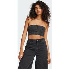 Adilenium Season Washed Denim Tube Top Black