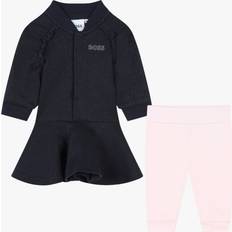 HUGO BOSS Baby Milano Dress & Leggings Set, Navy/Pink