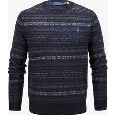 Wolle Pullover Herren Strickpullover Regular Fit marine