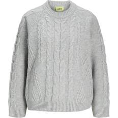 Dam Tröjor JJXX Grå Jxjosie Crew Neck Knit