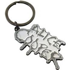 Dripping Logo Keyring Keychain - Silver