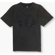 Represent Boys Vintage Black Kids Logo-appliqué Cotton-jersey T-shirt 1-6 Years 4-5 VINTAGE BLACK