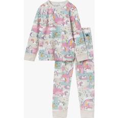 Polarn O. Pyret Nattplagg Barnkläder Polarn O. Pyret Kids' Unicorn Pyjama Set, Natural